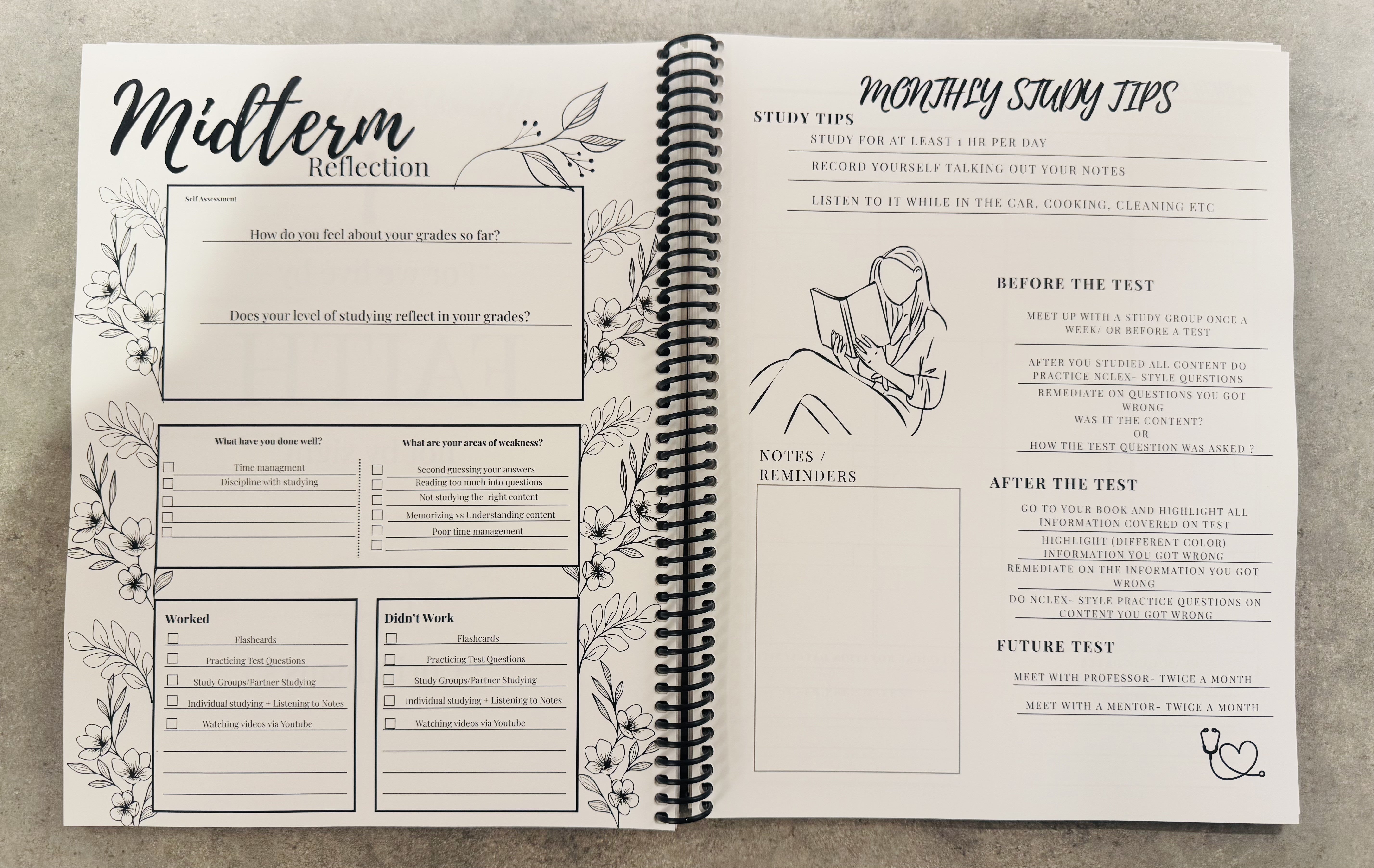 Thriving In Nursing School Study Planner