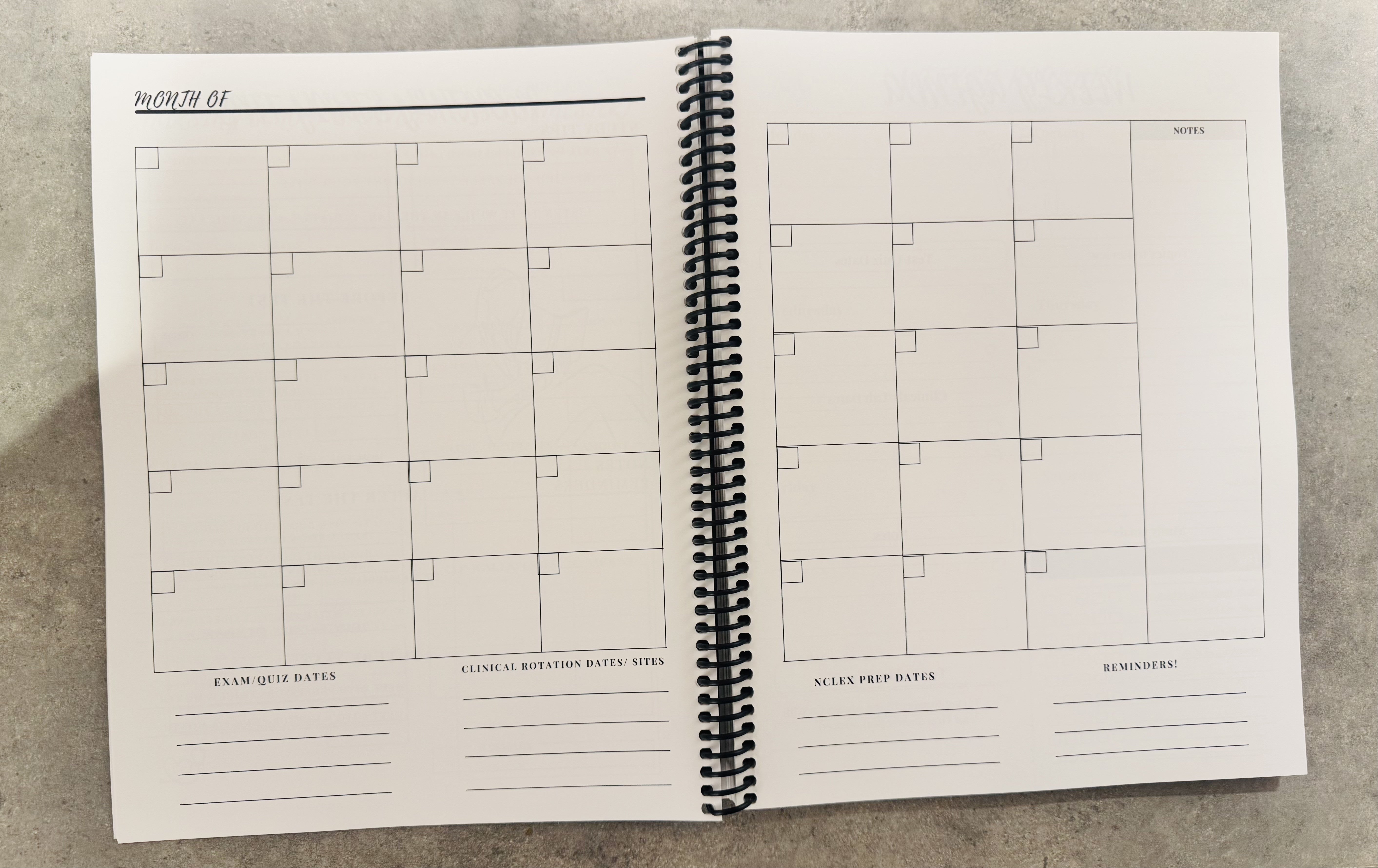 Thriving In Nursing School Study Planner