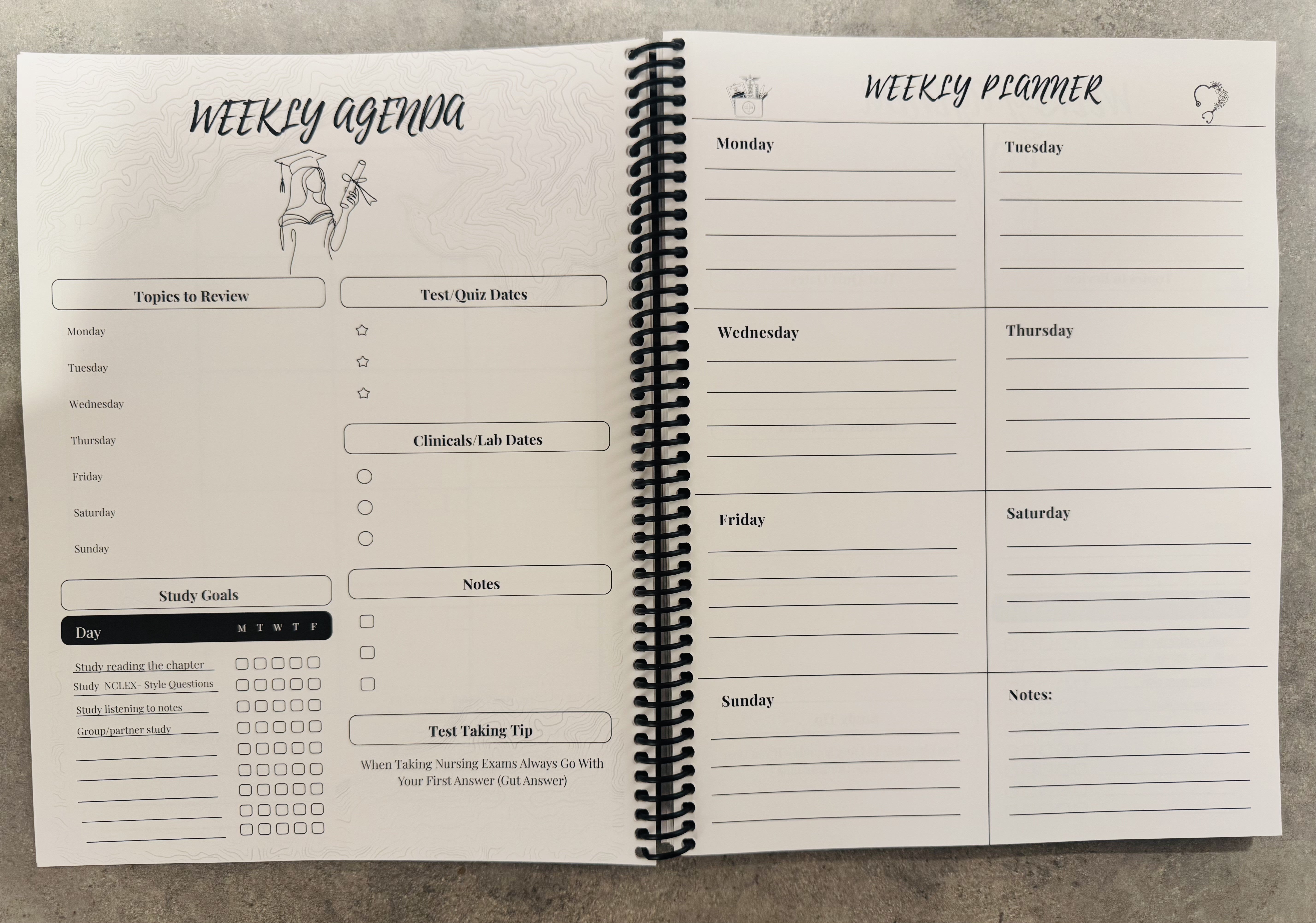Thriving In Nursing School Study Planner